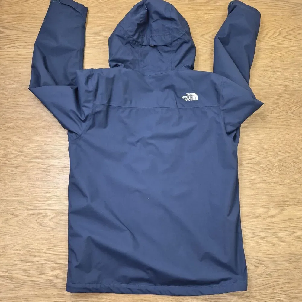 The North Face DryVent Jacket Mens M Navy Blue Windbreaker Lined Raincoat